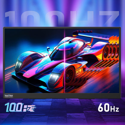 InnoView Portable Monitor 18.5 inch 100HZ 120% sRGB, 1080P FHD IPS Large Portable Monitors for Laptop USB C HDMI HDR Travel Monitor with Kickstand Mac PC Xbox PS4/5 Switch