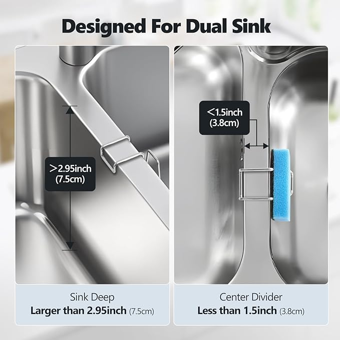 2 Pack Sponge Holder for Kitchen Sink