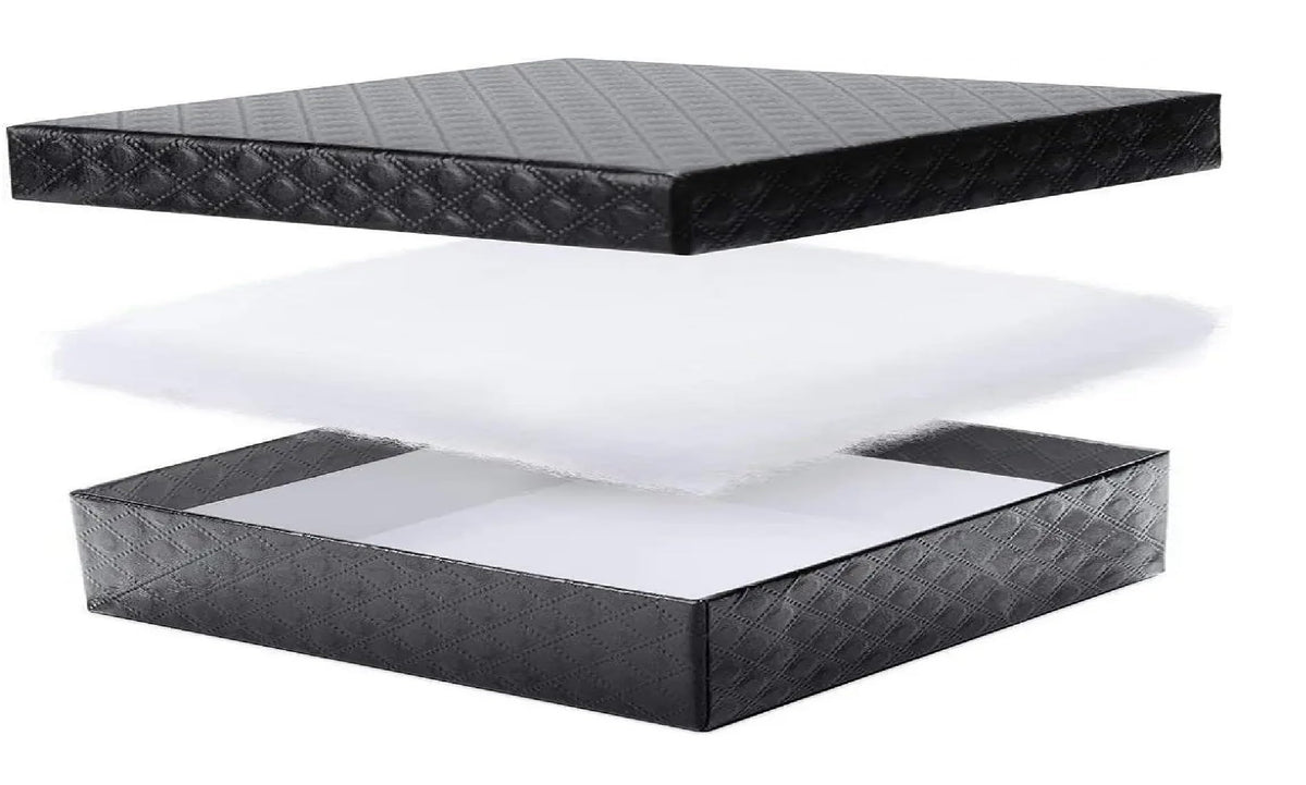 RJ Displays Jewelry Gift Boxes – 6 Pack Matte Black Cotton-Filled Cardboard Box for Necklace, Bracelet, Earring,Ornament Gifts,Jewelry Boxes with Lids, Bulk Gift Packaging – 7 1/8" x 5 1/8" x 1 1/8"