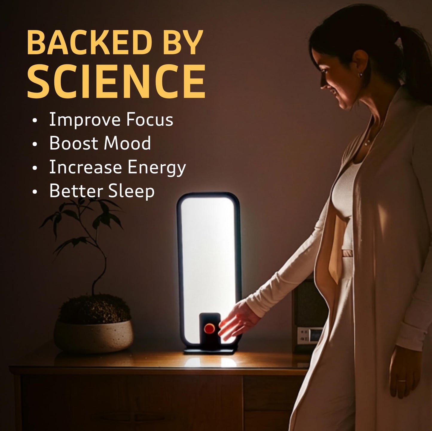 Circadian Optics Langham Clinical Grade Light Therapy Desk Lamp | 10,000 Lux at 12" | As Seen On Shark Tank | 5X Power & Brightness | Large 6" X 17" Light Panel | Improves Mood, Focus & Sleep