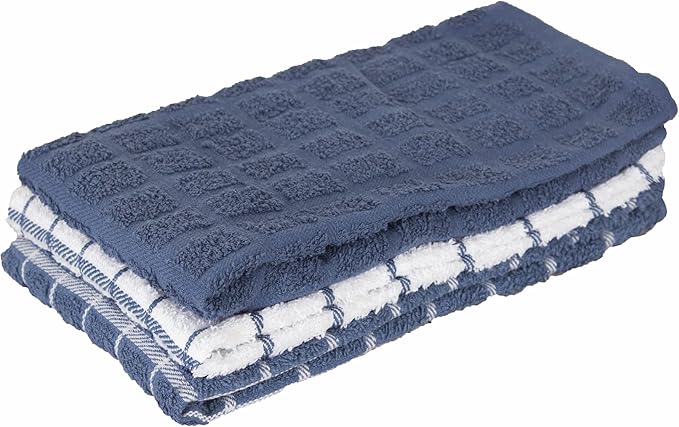 Ritz Premium 100% Cotton Terry Check Kitchen Dish Towels