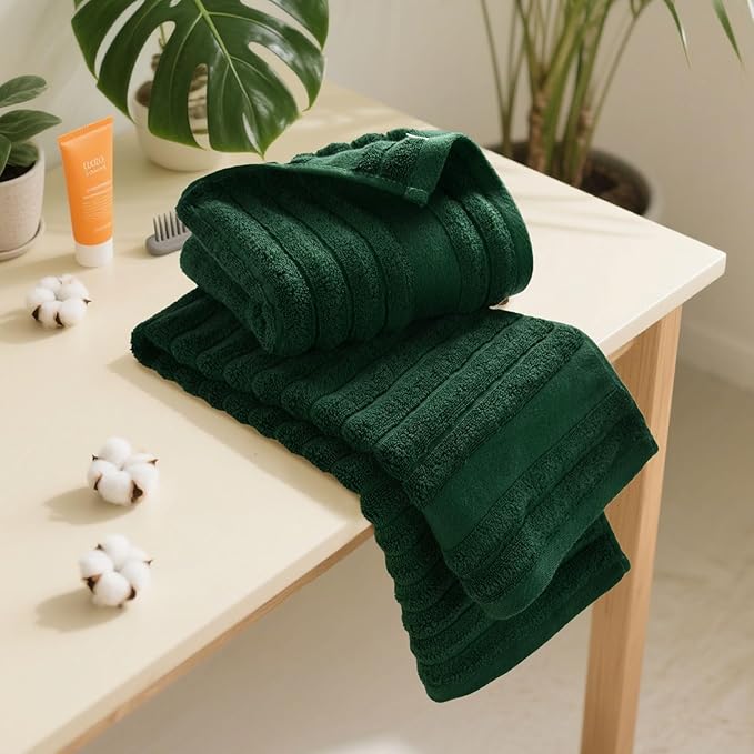 Jacquotha 4-Pack Hand Towels Ribbed – Kitchen & Bathroom Premium Cotton Towels