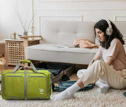 bago Holdall Bags for Men & Women - 60L Spacious Holdall Bag with Shoe Compartment - Save Time & Travel The World in Style & Convenience - Durable, Lightweight & Foldable Duffle Bag (Green)