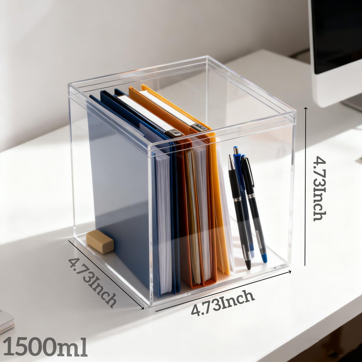 KissYou Acrylic Box Clear Box with Lids Candy Containers Transparent Display Square Cube Acrylic Storage Box Christmas Party Decorations