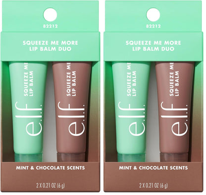 e.l.f. Squeeze Me More Lip Balm Duo, Moisturizing Balm For A Sheer Tint Of Color, Made With Hyaluronic Acid, Vegan & Cruelty-Free, Cherry & Bubblegum
