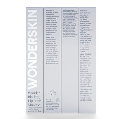 Wonderskin Wonder Blading All Day Lip Stain Peel Off Masque - Long Lasting, Waterproof and Transfer Proof Nude Lip Tint, Matte Finish Peel Off Makeup (Whimsical Masque)
