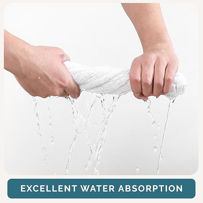 Casa Platino White Washcloths 24 Pack