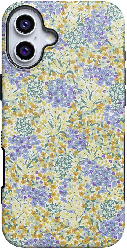 Casely iPhone 16 Case | Nantucket Cottage | Blue Hydrangea | Compatible with MagSafe | Bold Protective Design