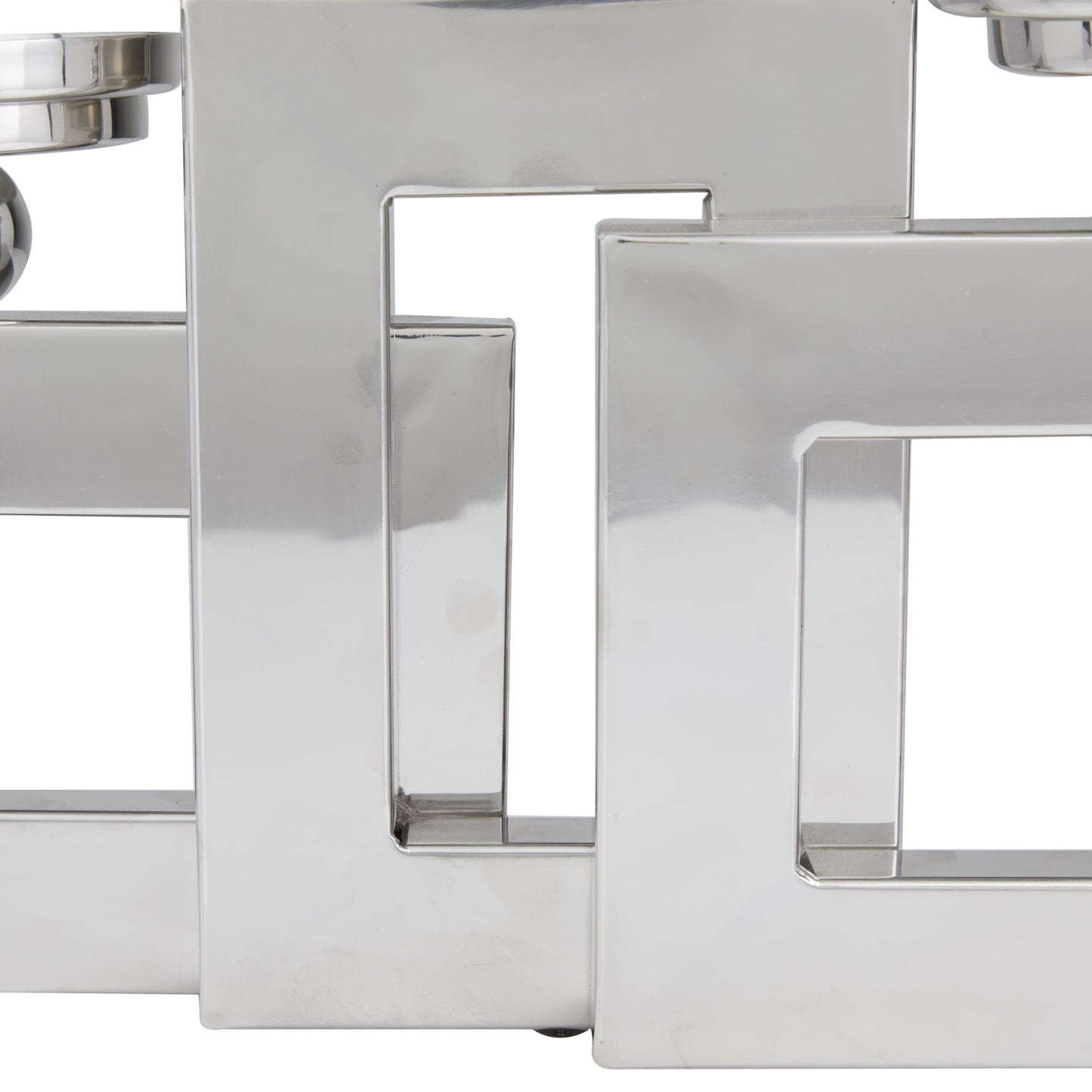 Deco 79 Stainless Steel Metal Decorative Candle Holder Pillar 3 Plate Candle Stand, Candlestick Holder 14" x 6" x 11", Silver