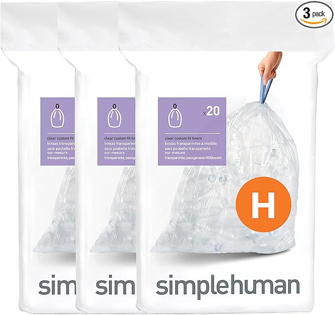 simplehuman CW0286 code H Custom Fit Bin Liner Bulk Pack