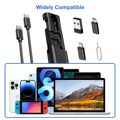 Multi USB Charging Adapter Cable & Conversion Set, USB A to Type C & Lightning Adapter, 60W Fast Charging & Data Transfer Cable