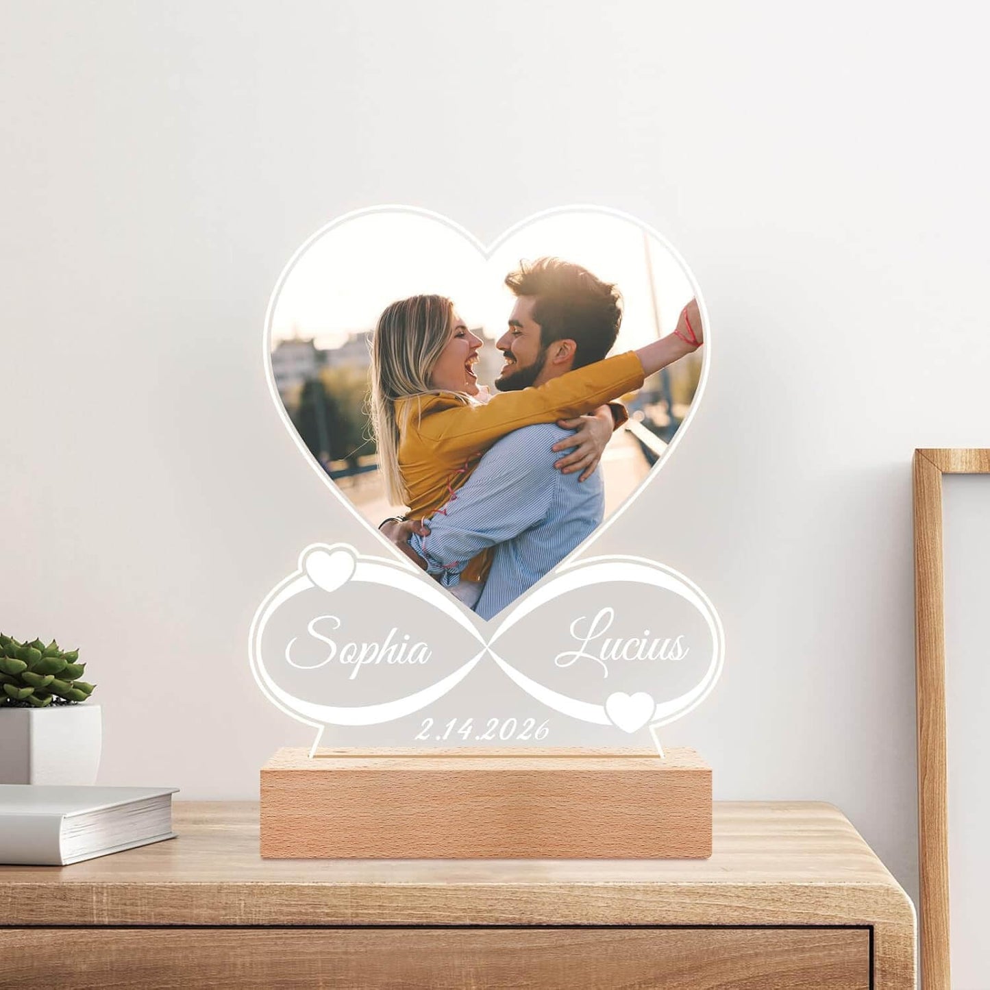 Custom Picture Frames, Personalized Photo Frame, Customized Picture Frames, Personalized Anniversary Valentines Day Gifts for Women Men Her Him Girlfriend Boyfriend Mom Dad Couple Baby Kid Family Pet
