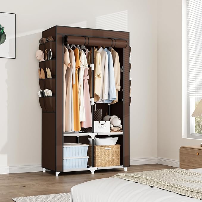 Portable Closet for Hanging Clothes, Portable Wardrobe Closet