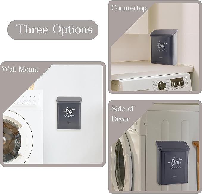 PERFNIQUE Magnetic Lint Bin for Laundry Room