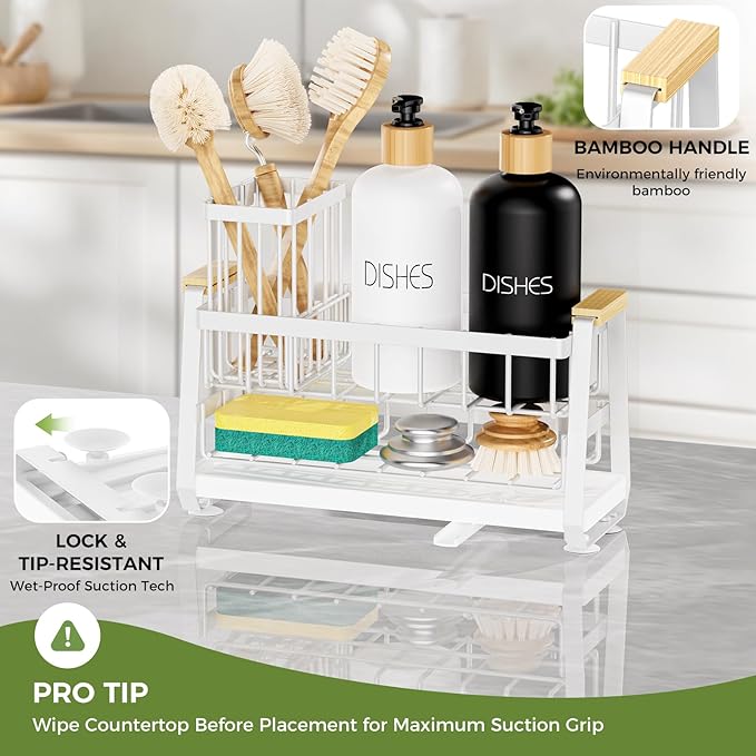 Sponge Holder for Kitchen Sink, Kitchen Sink Caddy