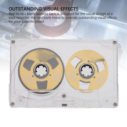 Reel to Reel Blank Cassette Tape, Normal Bias 50 Minutes Recording Tape, for Music Recording (Gold)