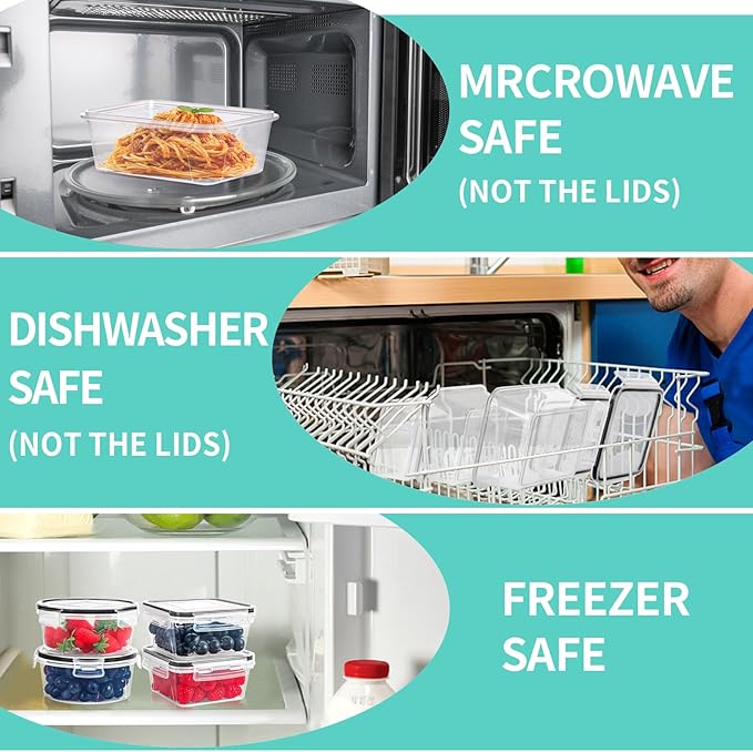 Skroam 72 piece Food Storage Containers Set