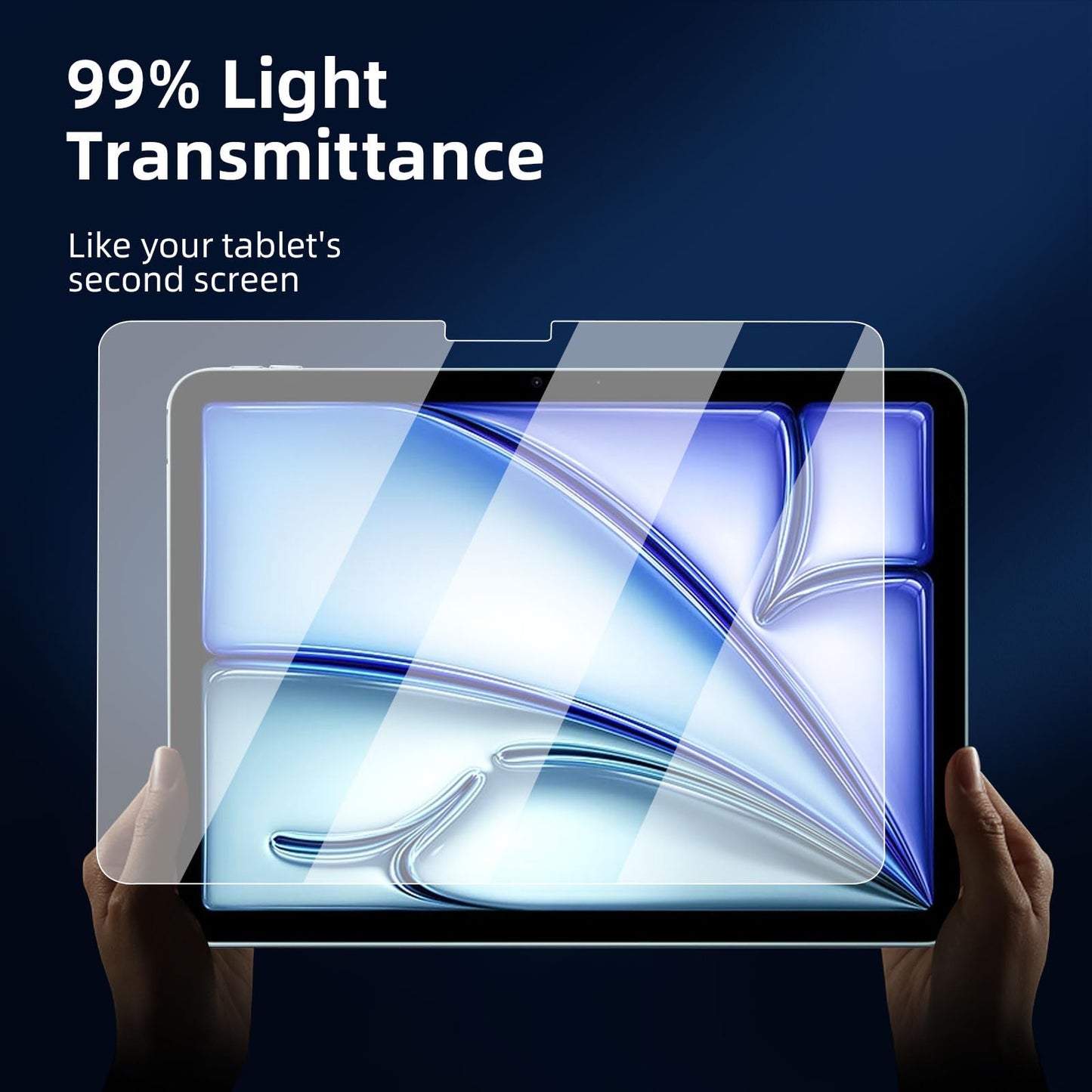 NEW'C 2 Pack Designed for iPad (A16) 11th Generation 2025, iPad 10th Generation 10.9 inches 2022 Screen Protector Tempered Glass, Bubble Free, Ultra Resistant (Easy Installation Frame)
