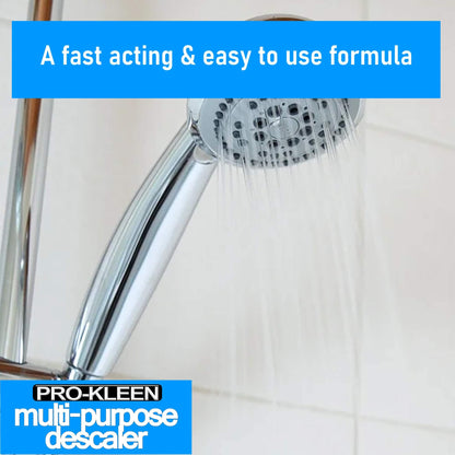 Pro-Kleen Descaler Liquid Multi-Purpose Descaler, Fast-Acting Concentrate & Dissolves Limescale, Optimises Performance & Prolongs Life of Coffee Machine, Kettle, Iron, Shower heads, Taps and More 5L