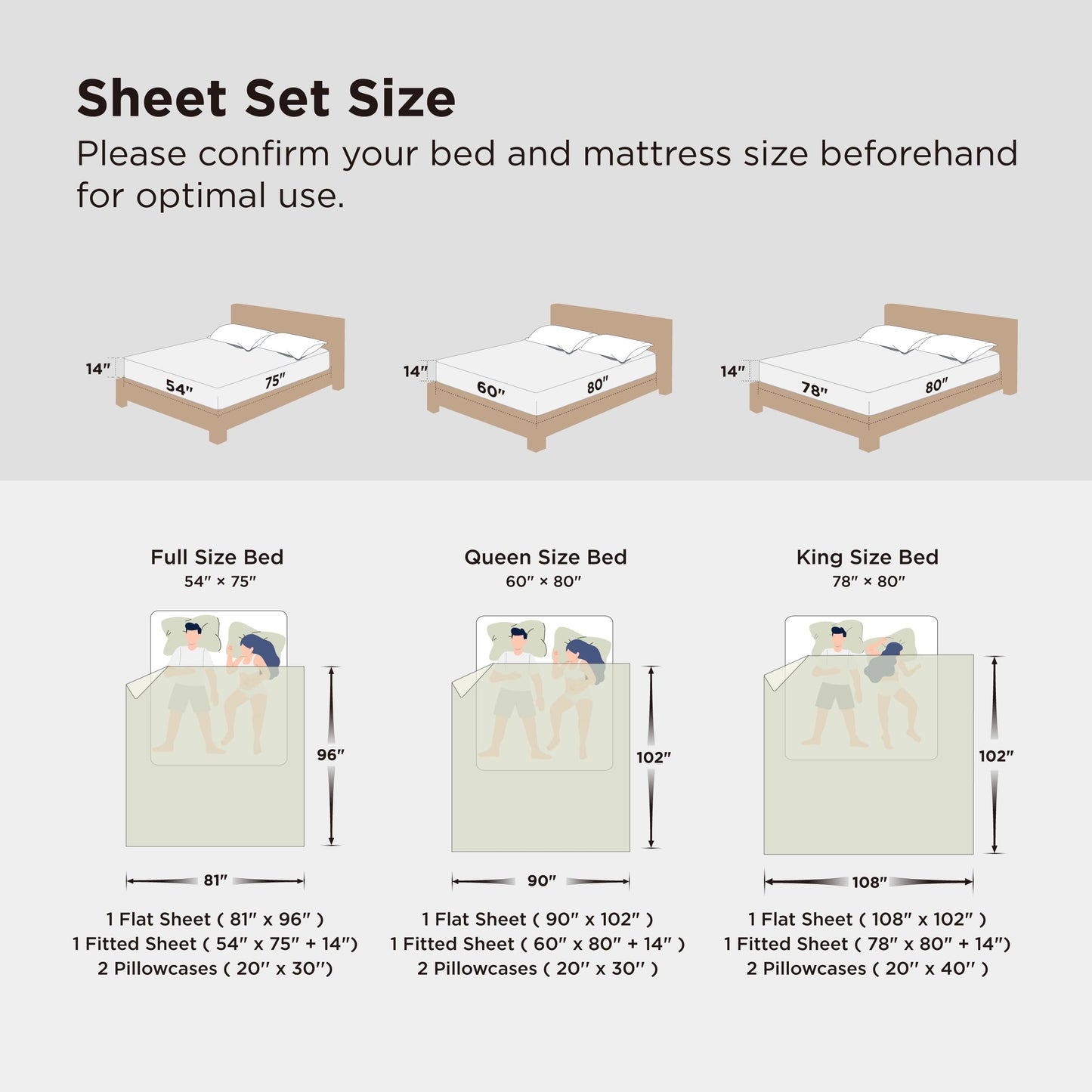 Bedsure Satin Sheets Full Size - 4 Piece Silky Bedsheets with 15 Inches Deep Pocket Fitted Bedsheet,1 Flat Sheet, 2 Satin Pillowcases, Good for Hair & Skin (Full, Silver Grey)