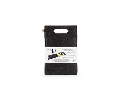 Three by Three Seattle jOTBLOCK Stay Organized On the Go with Our Portable Planner Set: Recycled Felt Case, Adjustable Stand, and Dual-Purpose Split Pad, Includes Additional Pad Refill 50 Sheets