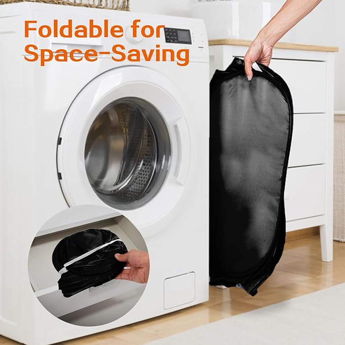 Foldable Laundry Baskets, Collapsible Mesh Laundry Hamper, Durable Pop Up