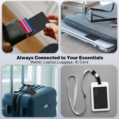Wallet Tracker Card, Apple Find My Compatible (iOS Only), Slim Smart Bluetooth Tracker, Rechargeable Item Locator for Keys & Luggage, IP68 Waterproof, Gift for Men & Women
