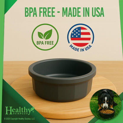 Pet Crock Bowl – Thick Durable Plastic Non-Tip Food & Water Dish for Dogs, Cats & Small Animals - 3.5 Inch Diameter - Indoor/Outdoor – Chew Resistant, Easy Clean (Blue, Tiny 4oz)