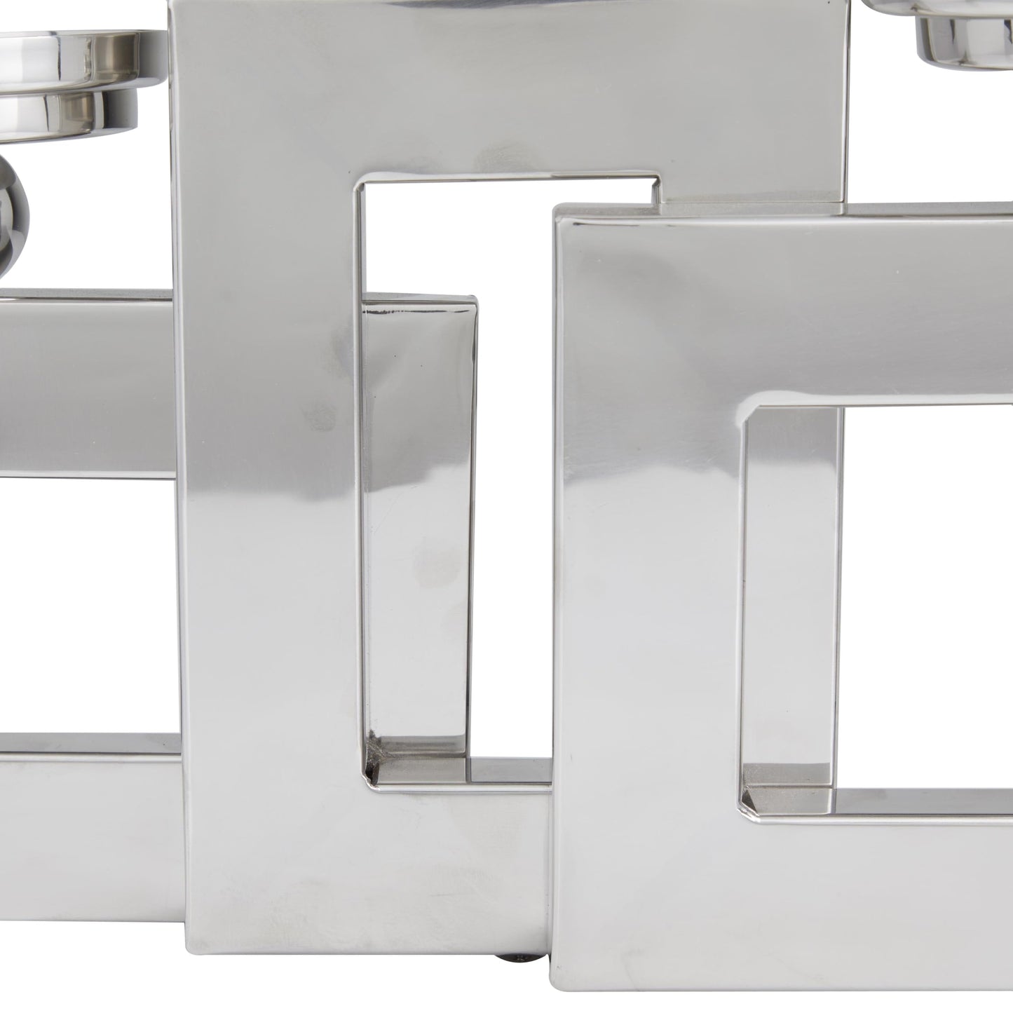 Deco 79 Stainless Steel Metal Decorative Candle Holder Pillar 3 Plate Candle Stand, Candlestick Holder 14" x 6" x 11", Silver