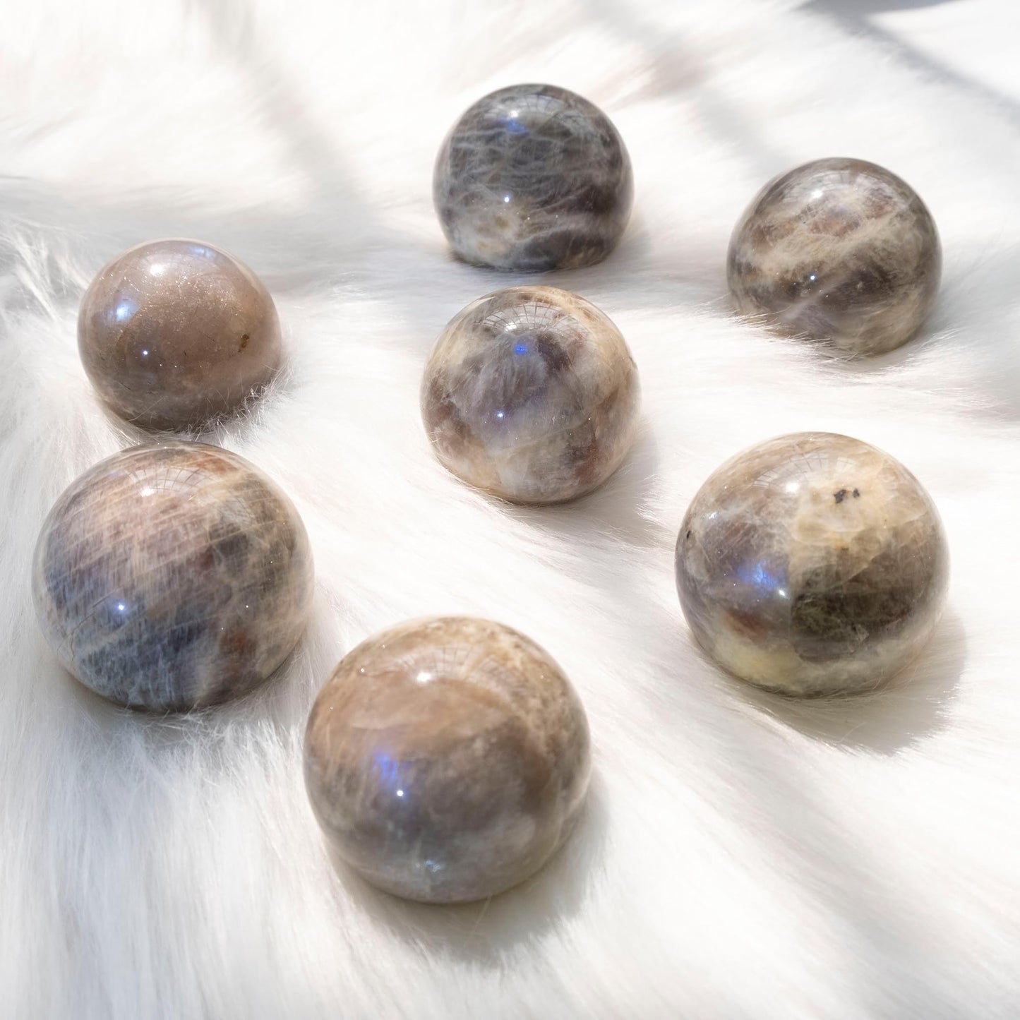 Moonstone Crystal Sphere - 1.6-2.0" Inches, Gentle Blue Hue, Hand-Polished for Intuition, Balance, and Emotional Harmony, Decorative Balls for Reiki, Chakra, Feng Shui, Meditation, Witchy Gifts