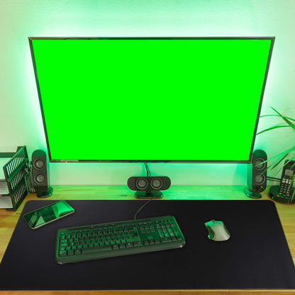HIHUHEN Gaming Mouse Mat/Large Mouse Pad 800 x 400 x 3mm / XXL mouse pad/large size | improved precision and speed | rubber base for stable grip on smooth surfaces | non-slip (80x40 Black)