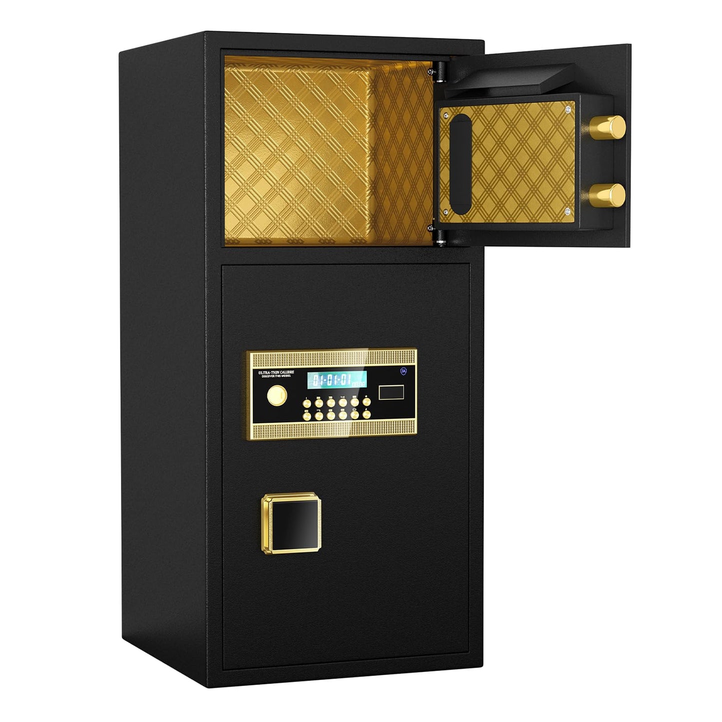 Password-Protected Fireproof and Waterproof Safe, Small Home Safe with Hidden Code Function, Wall-Mounted Cabinet-Style Safe for Home, Office, and Hotel, Digital Security Safe Box,A1