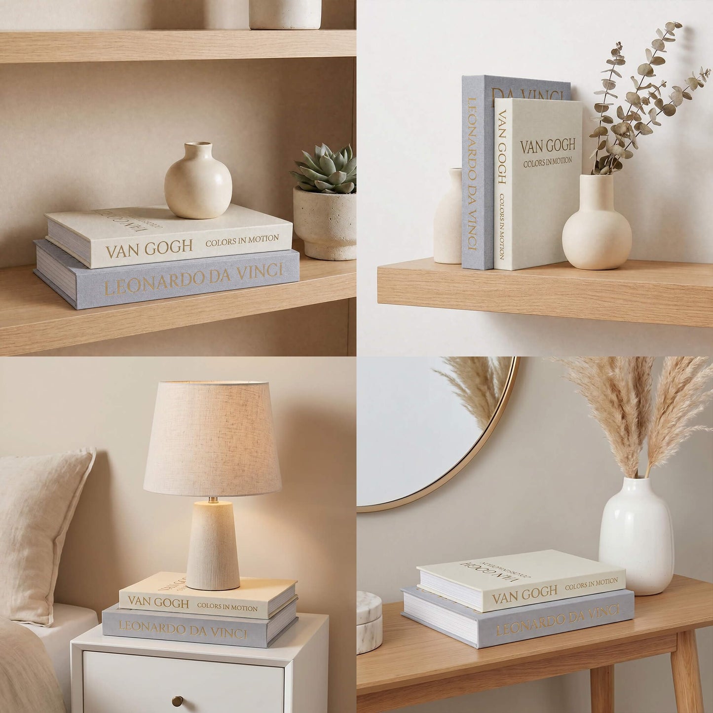 MAOBUYOU Decorative Linen Book Set of 2, Faux Book Storage Box, Coffee Table and Bookshelf Decor