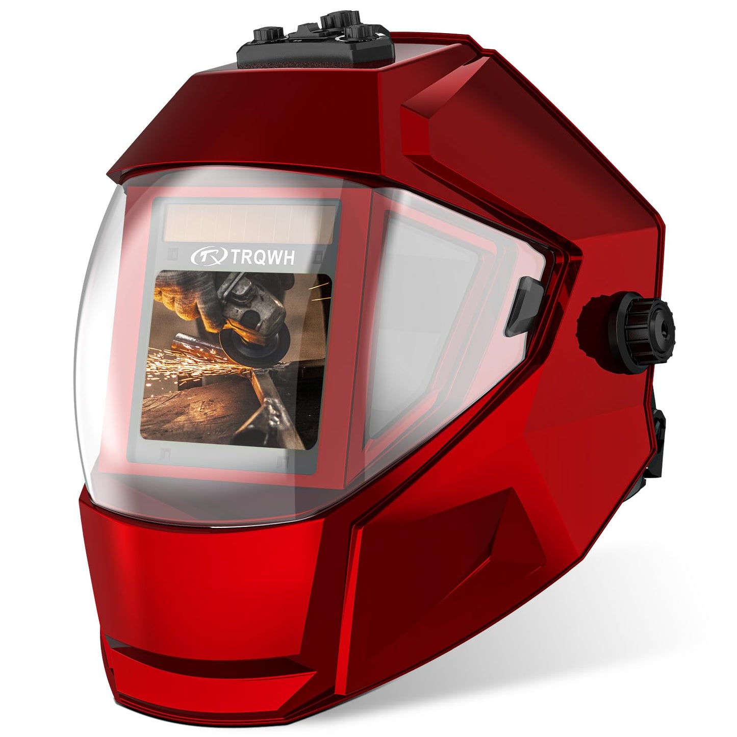 TRQWH Portable Welder Machine 110V ARC Handheld Welder & Panoramic View Welding Helmet