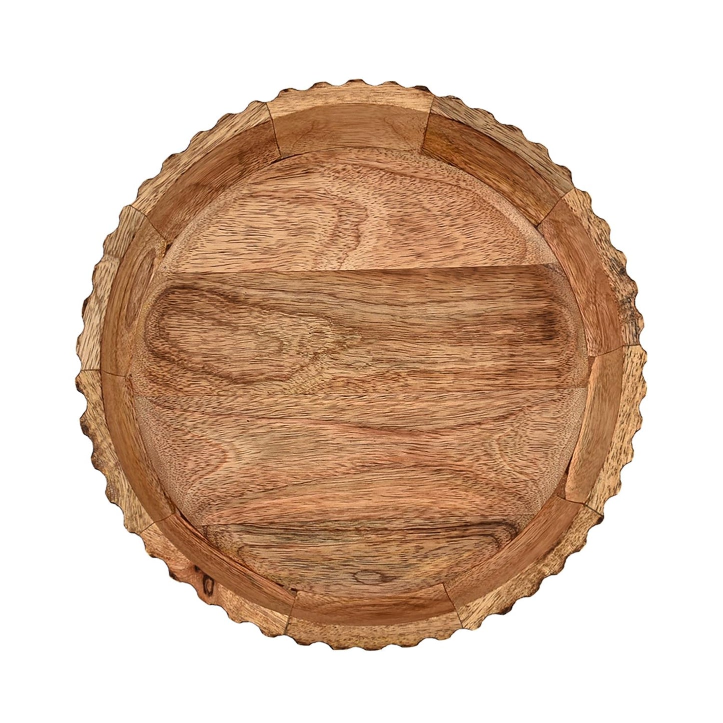 Mahasu Decorative Bowl MANGO WOOD Decorative Bowls for Home Decor - Organic Modern Home Decor Bowl Key Bowl, Candy Bowl, Smudge Bowl (10" X 10" X 2.5'')