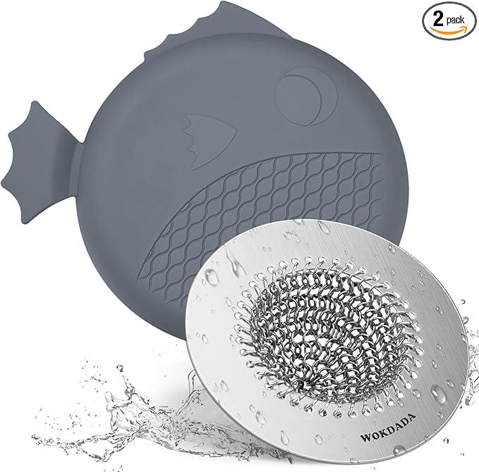 Sink Strainer with Stopper, Wokdada Revolutionary Clog-Free Food Catcher