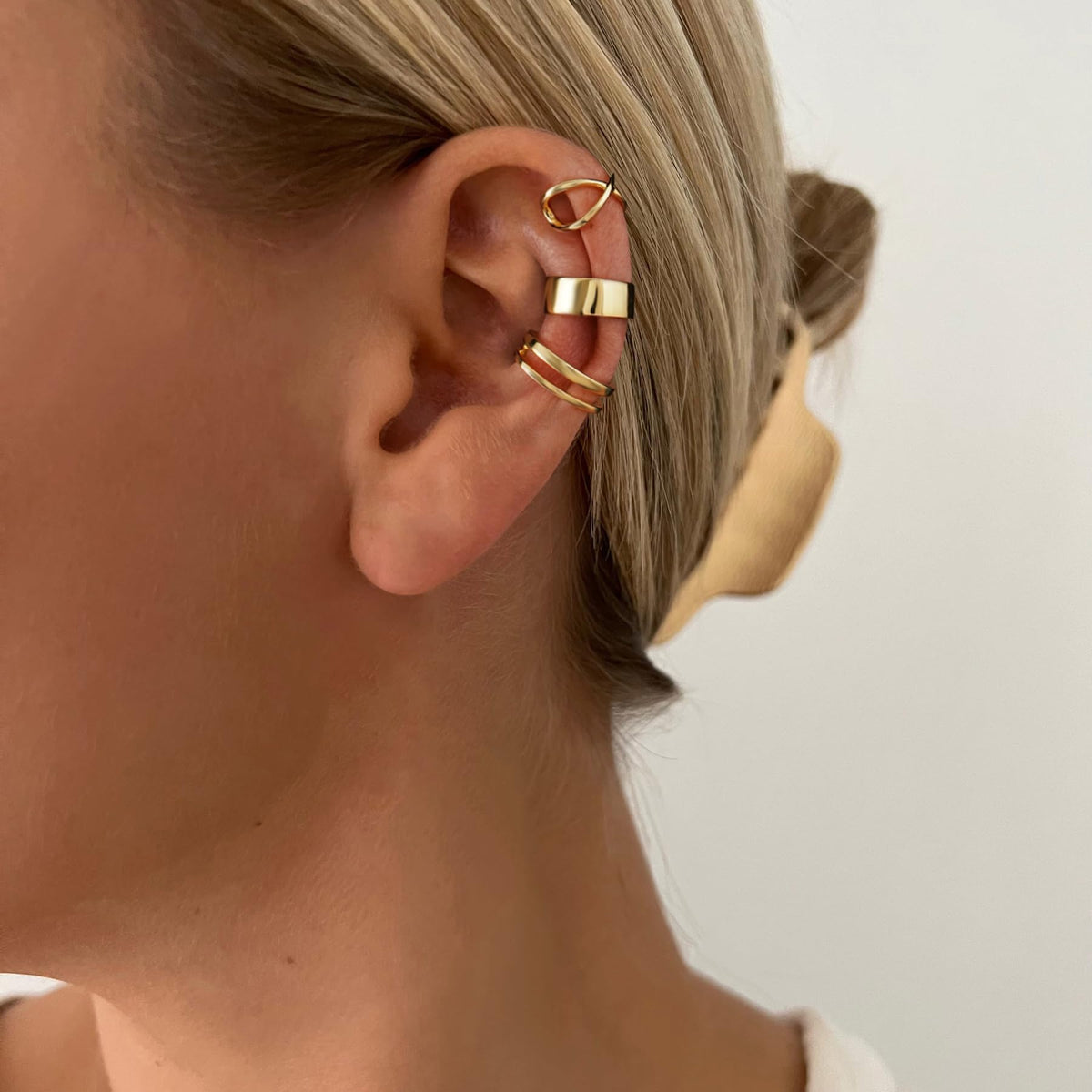 Ear Cuffs 18K Gold Plated 925 Sterling Silver Ear Cuff Earrings for Women Clip on Earrings Non Piercing Earrings Small Cartilage Cuffs Conch Earrings Set