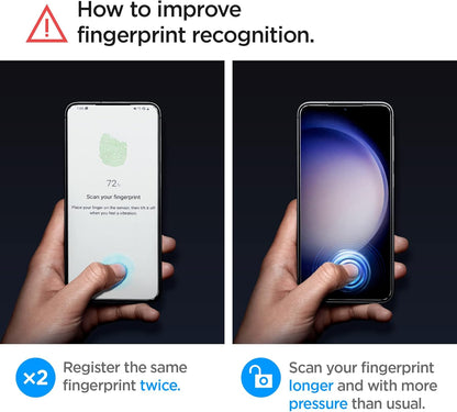 Spigen Tempered Glass Screen Protector [Glas.tR EZ Fit] designed for Galaxy S23 Plus (2023) [Case Friendly] - 2 Pack