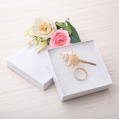 GEFTOL Jewelry Gift Boxes 40 Pack 3.5x3.5x1 Inch Cardboard Jewelry Boxes,Small Gift Boxes for Jewelry Earrings Necklaces Handmade Bangles Bracelets(White)