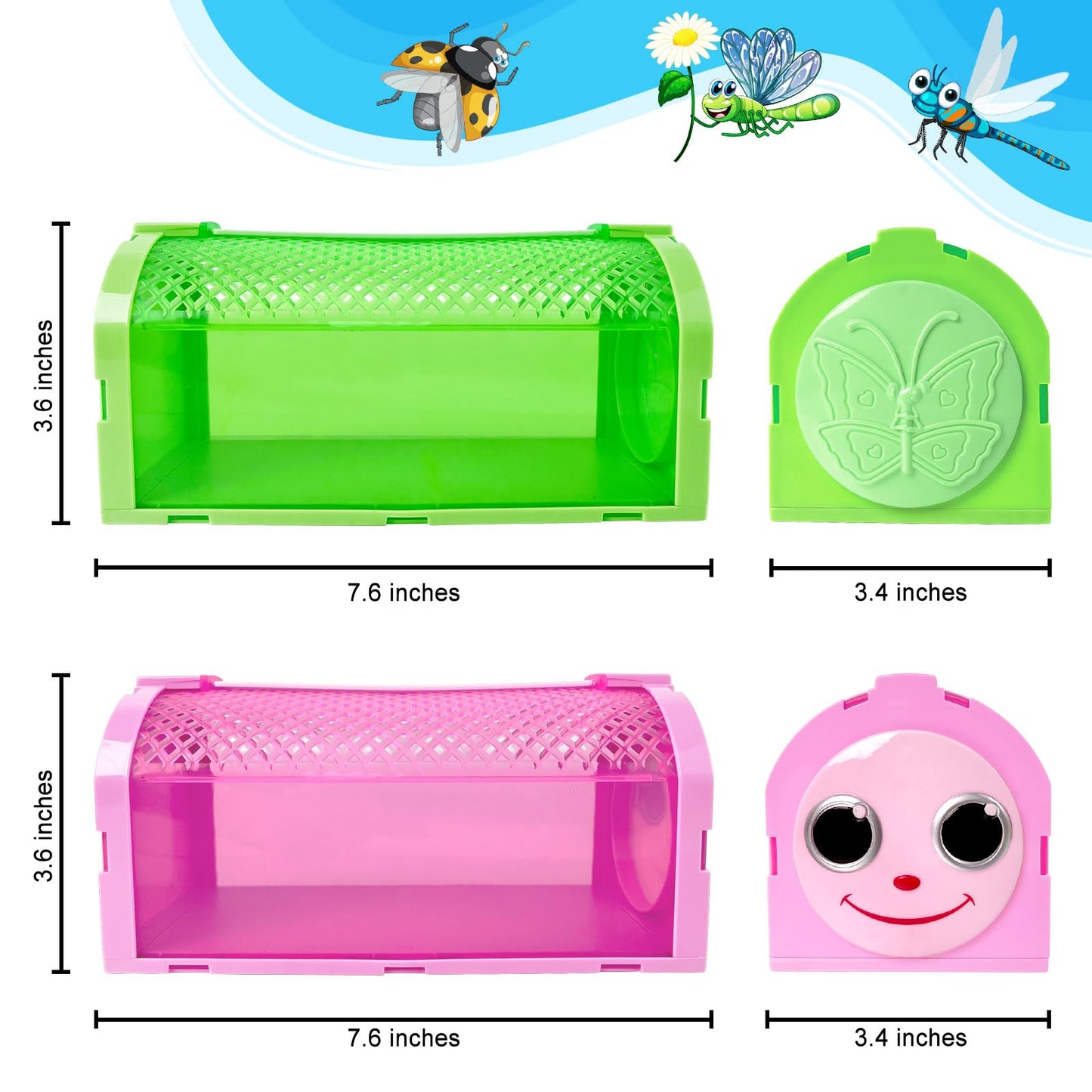 YOPINSAND Bug Catcher for Kids, 10 Pcs Outdoor Exploration Kit with 2 Cages, Tweezers, Magnifying Glass, Nets, Whistles - Gift for Boys & Girls Aged 3-12