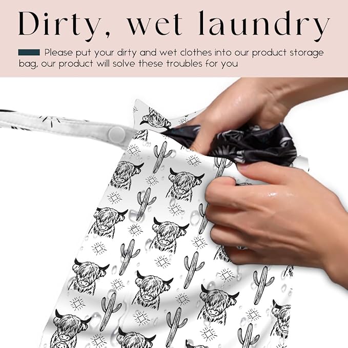 Waterproof Wet Bag for Swimsuit, Travel Beach Wet Dry Bag, Hidden Zipper