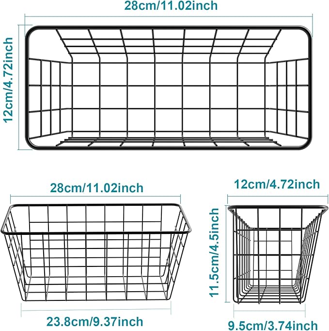 MaraFansie Hanging Kitchen Baskets Wire Storage Basket Over the Cabinet Door
