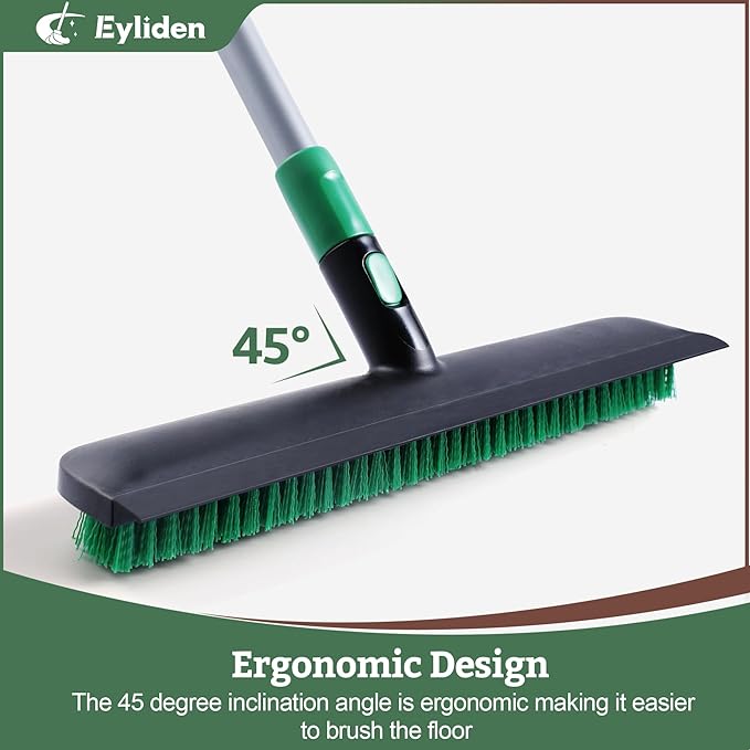 Eyliden X-Large Floor Scrub Brush, 2 in 1 Scrape Brushes