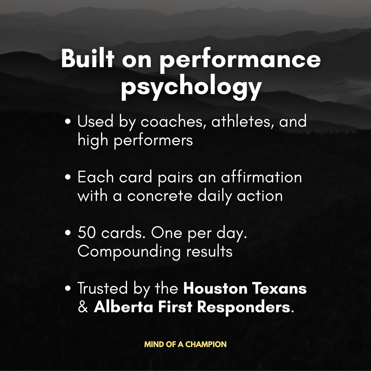 Mind Of A Champion - Motivational Cards for Men Affirmations and Action Steps to Turn Dreams into Reality - For Productivity, Personal Development, Self Care, Mindfulness, Affirmation Cards for Men
