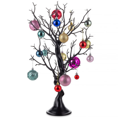 NUPTIO Black Artificial Halloween Tree: 22.8in Tall Christmas Ornament Display Manzanita Fake Trees Decorative Faux Twig Branches Indoor for Wedding Table Centerpieces Easter Birthday Party Decor