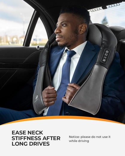 CooCoCo Upgraded Cordless Neck Massager - FSA Eligible, Back Massager for Pain Relief Deep Tissue,Shoulder Massager with Heat,6D Shiatsu Kneading,HSA Electric Rechargeable Massager,Gifts for Men Women