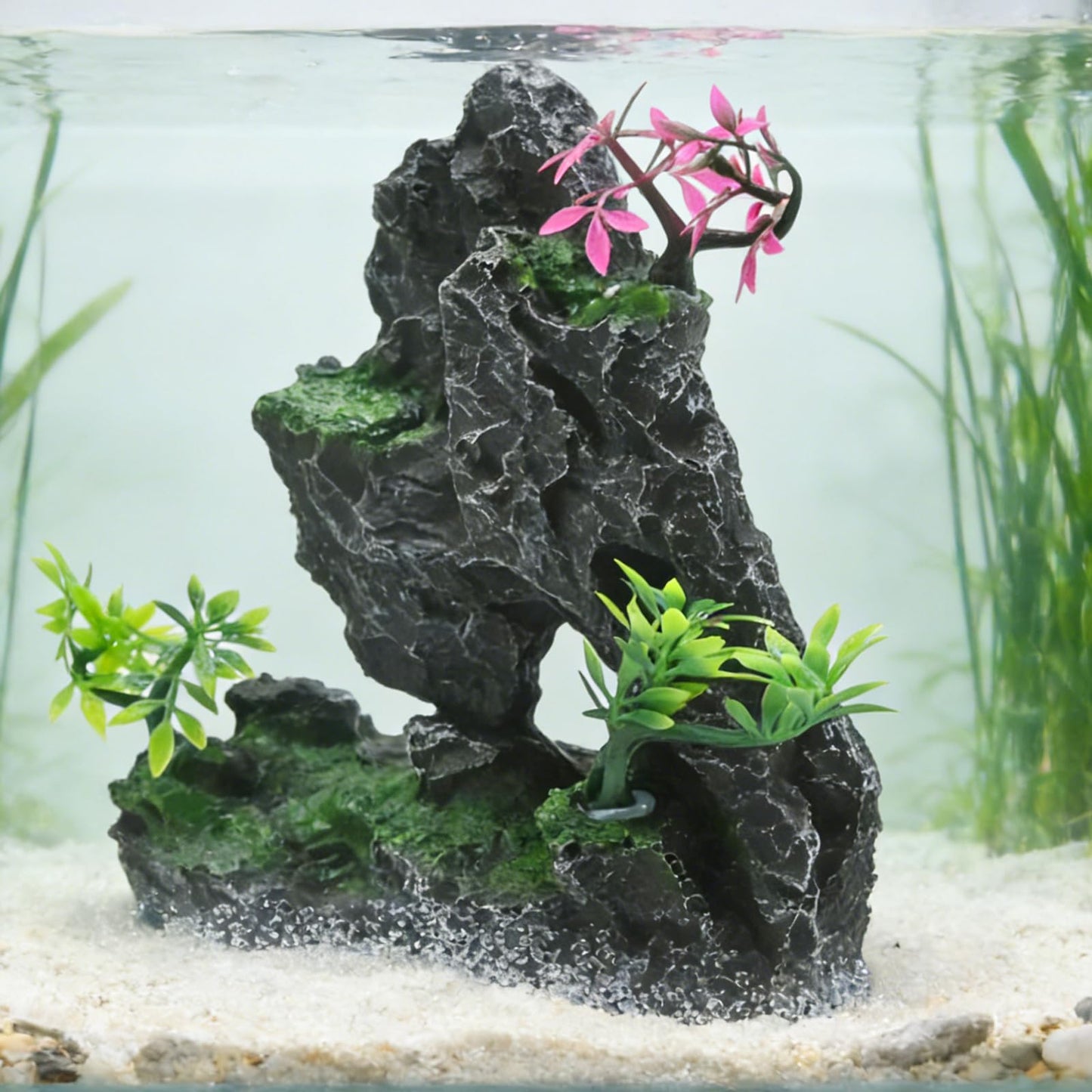 EATAKWARD Large Realistic Rock Decor for Fish Tanks, Resin Mountain Rock Decor, Enhances Tank Aesthetics and Fish Well-being, Easy to Clean
