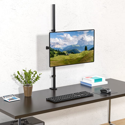 WALI Monitor Arm Mount for Desk, Single Extra Tall Computer Desk Mount, Monitor Bracket Mount Stand Single, up to 32 inch, 22 lbs (M001XL), Black