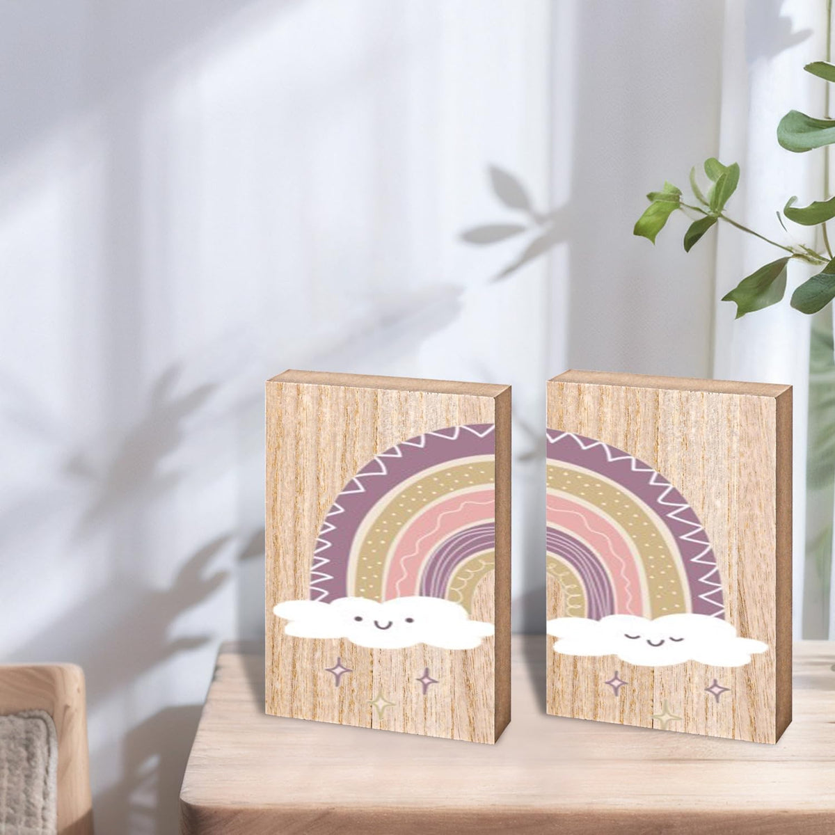 Geytetqi 10 Pack Unfinished MDF Wood Rectangle Blocks, 3.9 x 5.9 Inch Wooden Blocks for Crafts, DIY Projects, and Custom Decor