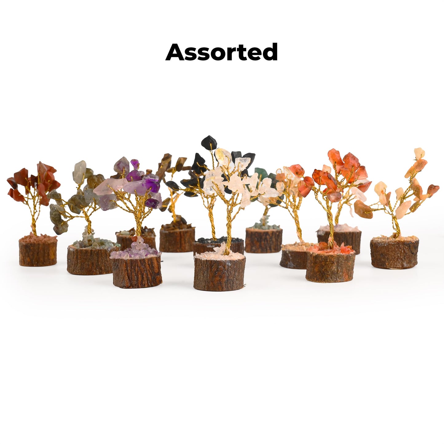Gemstone Tree Crystal Decorative Handmade Miniture Pedh for Fengshui Vaastu Home Office and Gifting (Crystal Tree)